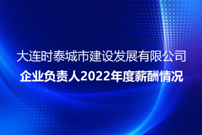 大連時泰城市建設(shè)發(fā)展有限公司 企業(yè)負責人2022年度薪酬情況